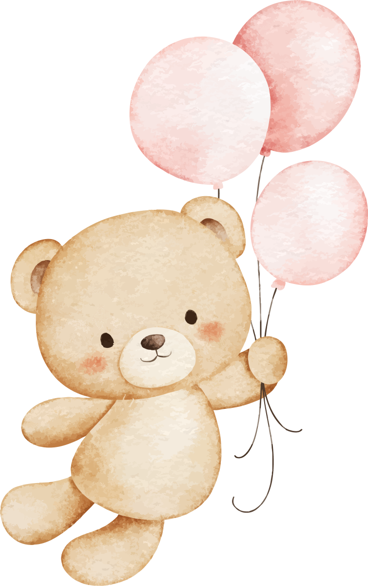 Teddy bear with balloons